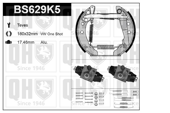 QUINTON HAZELL Комплект тормозных колодок BS629K5